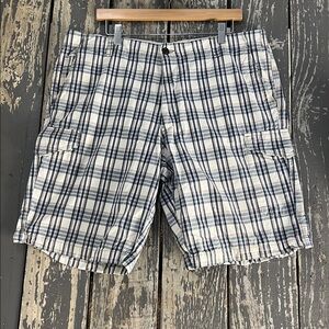 Dockers Blue and Tan Plaid Shorts Size 38